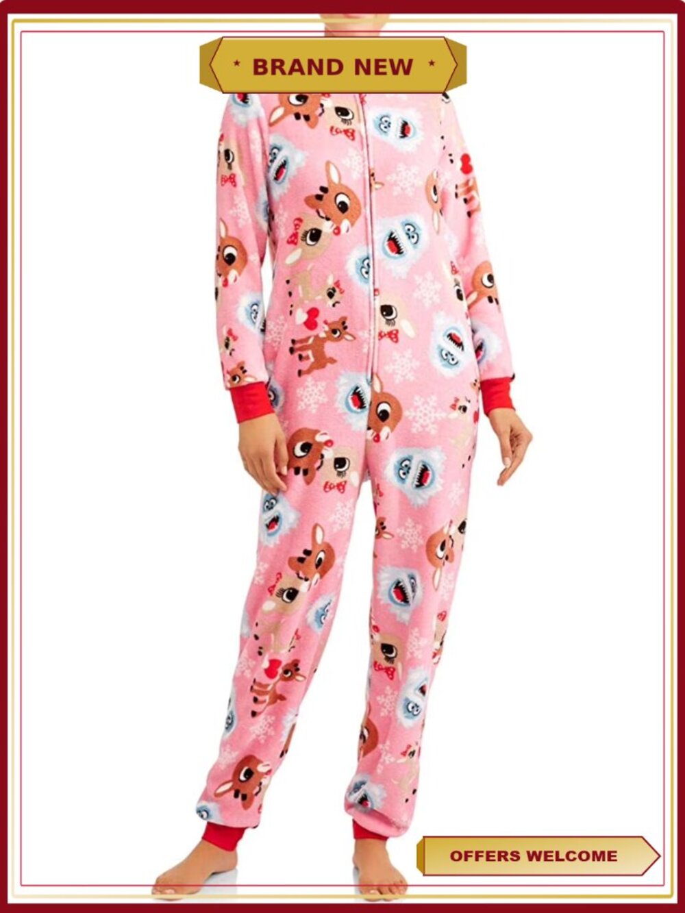 Rudolph Clarice One Piece Dropseat Pajama Set Union Suit Sleeper 3X